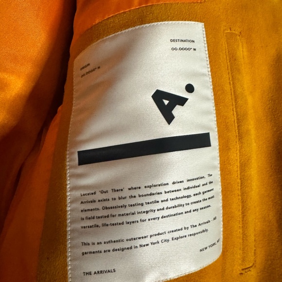 The Arrivals Orange Shearling Jacket - Picture 3 of 6